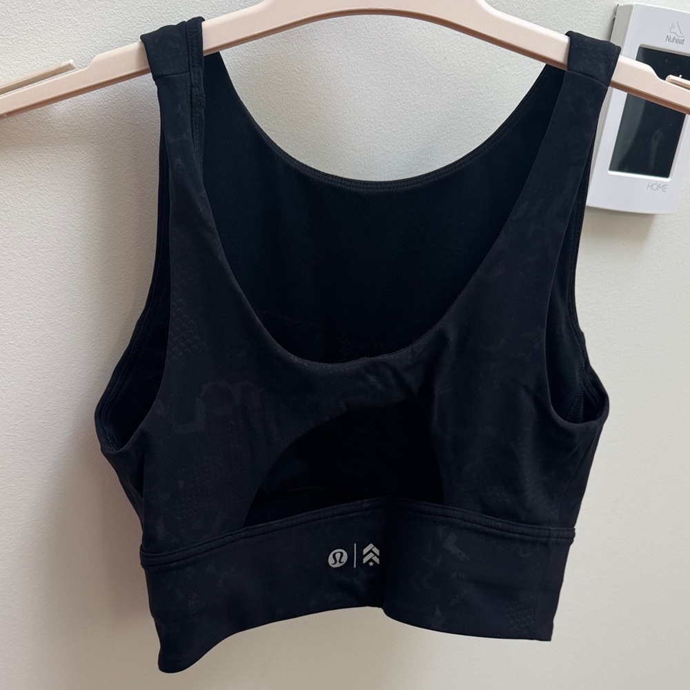Lululemon Athletica black snakeskin print Sports Bra